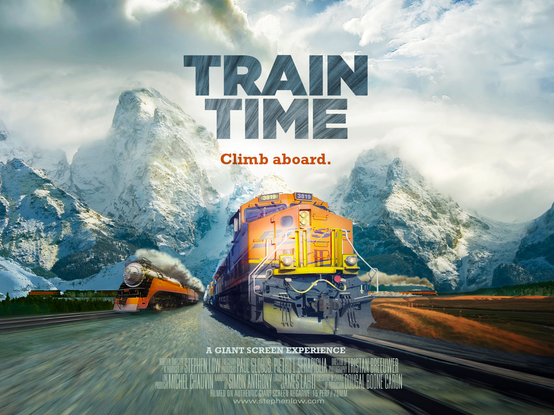 Train Time key art Climb Aboard with credits